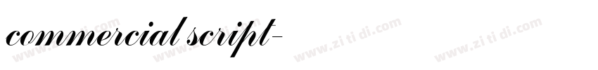 commercial script字体转换